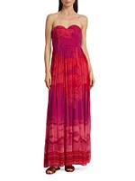 Soma Palm Sweetheart Maxi Dress