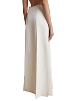 Nonya Crepe Satin Maxi Slipdress