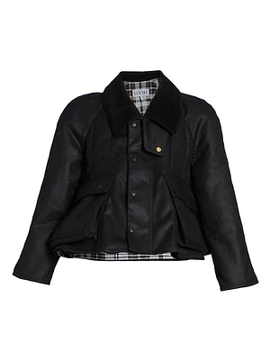 Waxed Cotton Trapeze Jacket