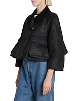 Waxed Cotton Trapeze Jacket