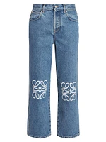 Anagram Crop Mid-Rise Jeans