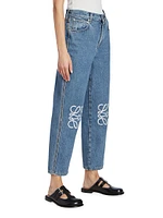 Anagram Crop Mid-Rise Jeans