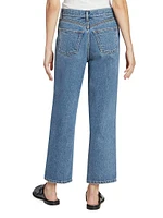 Anagram Crop Mid-Rise Jeans