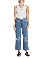 Anagram Crop Mid-Rise Jeans