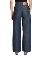 Anagram Mid-Rise Baggy Jeans