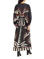 Coconut Grove Puff-Sleeve Maxi Dress