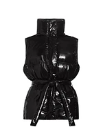 Glossy Nylon Puffer Vest