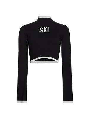 Ski Cropped Bell-Sleeve Sweater