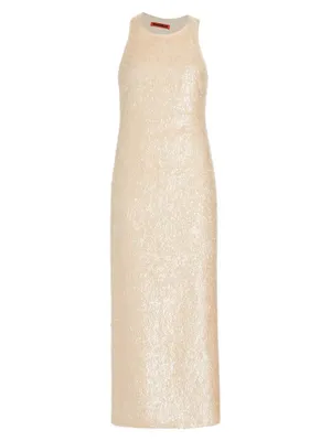 Lou Textured-Knit Sleeveless Maxi Dress