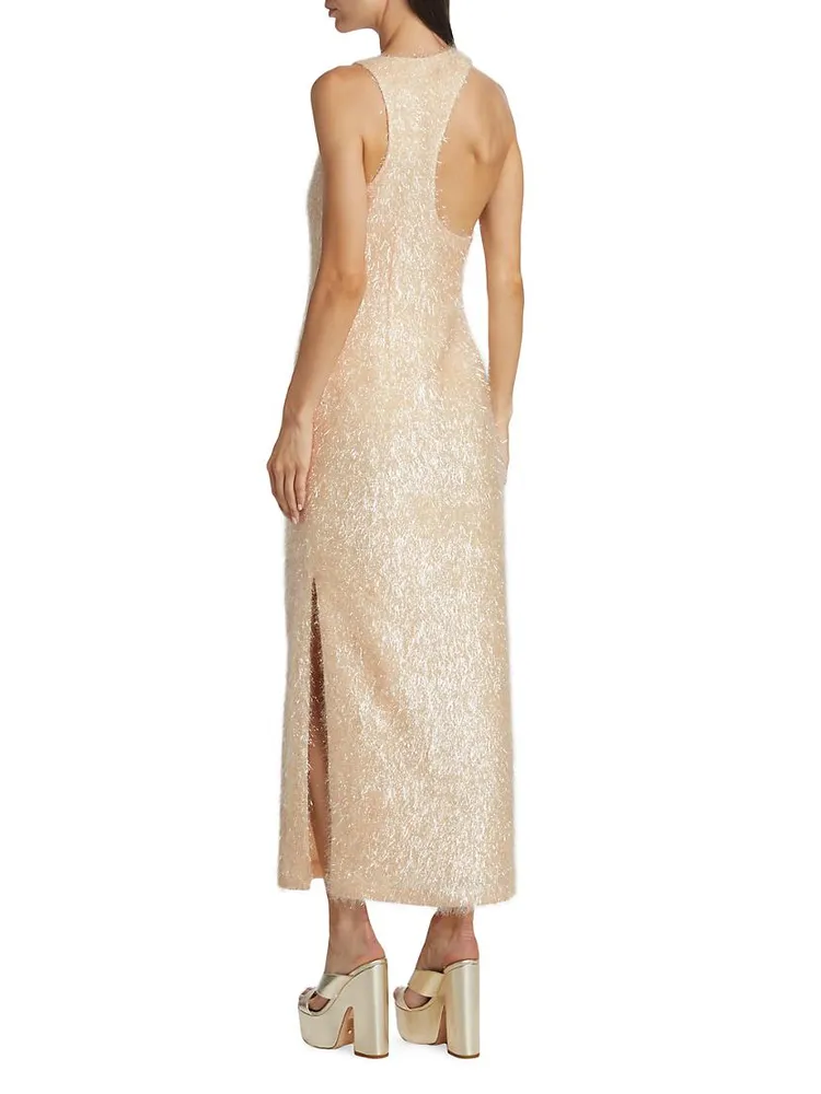 Lou Textured-Knit Sleeveless Maxi Dress