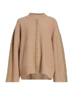 Leith Whipstitch Turtleneck Sweater