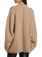 Leith Whipstitch Turtleneck Sweater