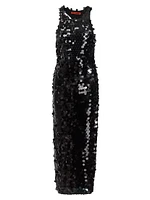 Lou Sequined Sleeveless Maxi Dress