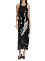 Lou Sequined Sleeveless Maxi Dress