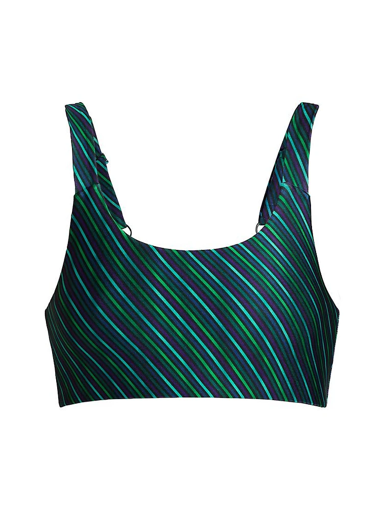 Jewel Striped Sports Bra