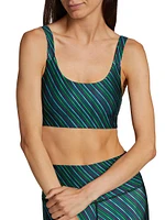 Jewel Striped Sports Bra