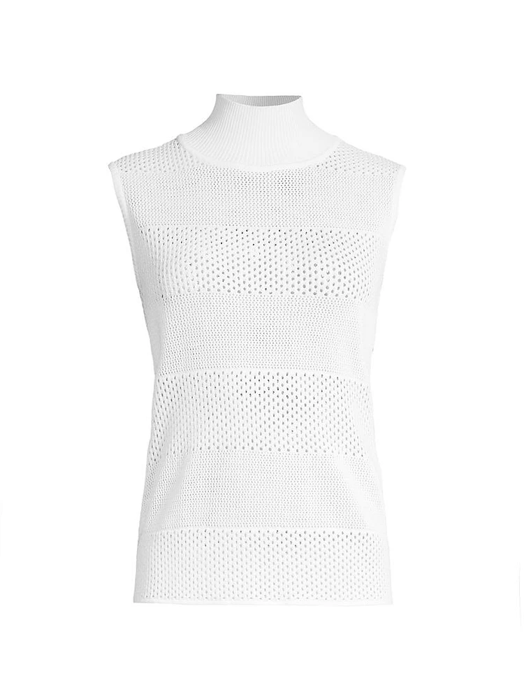 Mock-Turtleneck Tank Top