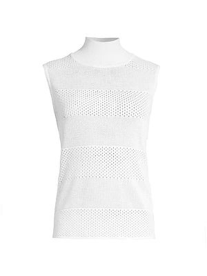 Mock-Turtleneck Tank Top