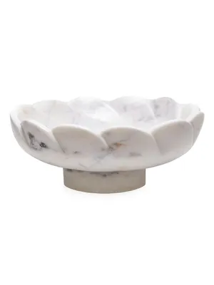 Home Scalloped Stone Bowl