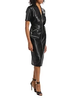 The Adair Faux Leather Zip Dress