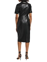 The Adair Faux Leather Zip Dress