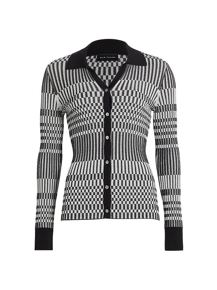 The Kai Checkerboard Knit Shirt