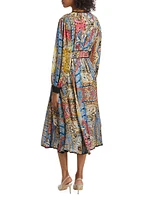 The Camren Paisley Silk Dress