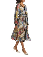 The Camren Paisley Silk Dress