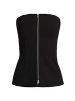 Irina Strapless Zip-Front Top