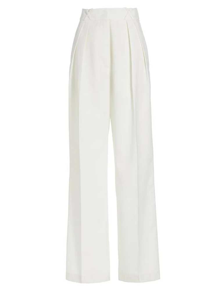 Wide-Leg Tailored Trousers