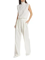 Wide-Leg Tailored Trousers