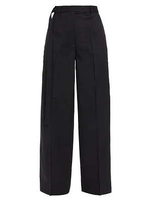 Belted Wide-Leg Trousers