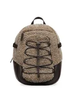 Curly Shearling And Matte Calfskin Backpack With Monili