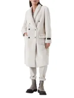 Reversible Shearling Coat With Precious Patch