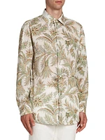 Olive Branch Paisley Button-Front Shirt