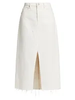 The Midaxi Angled Seam Denim Skirt