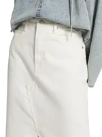 The Midaxi Angled Seam Denim Skirt