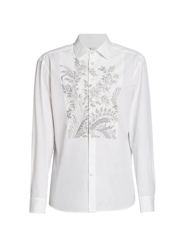 Floral Bib Formal Shirt