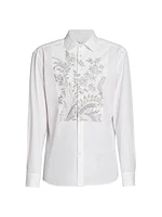 Floral Bib Formal Shirt