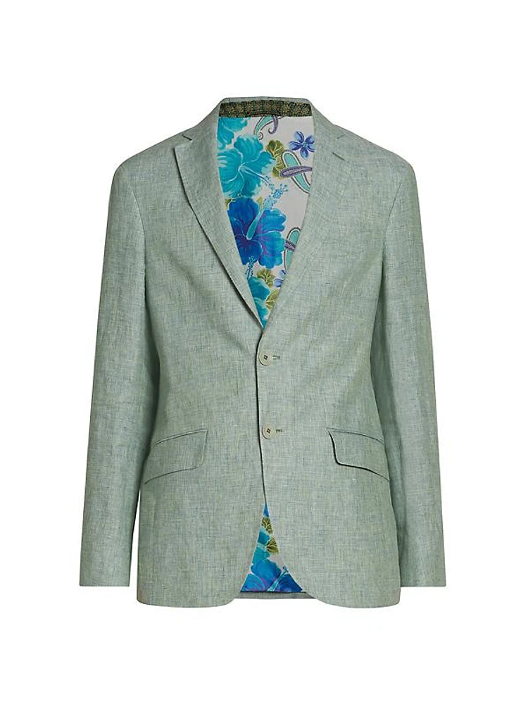 Notch Lapel Linen Sportcoat