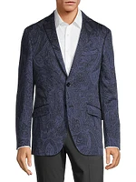 Paisley Two-Button Suit Jacket