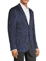 Paisley Two-Button Suit Jacket