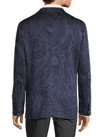 Paisley Two-Button Suit Jacket