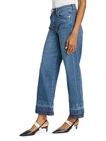 Jude Mid-Rise Wide-Leg Crop Jeans