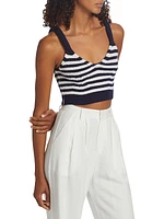 Braylee Wool-Cashmere Striped Tank