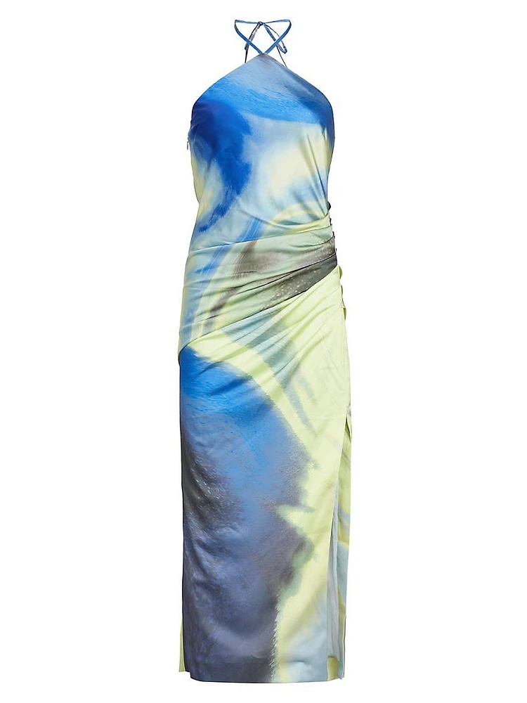 Hansel Abstract Halter Gown