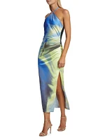 Hansel Abstract Halter Gown