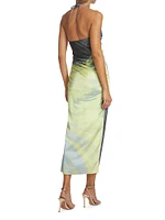 Hansel Abstract Halter Gown