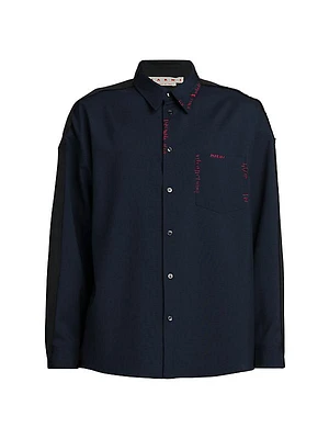 Chest Pocket Wool Shirt