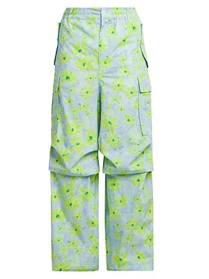 Paint Floral Cargo Pants